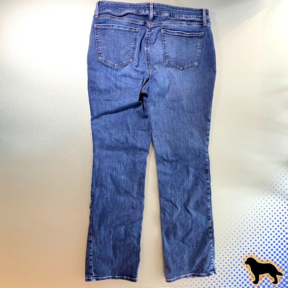 NYDJ Jeans Marilyn Straight Mid Rise Size 12 2% Elastane Like NEW - Picture 2 of 4